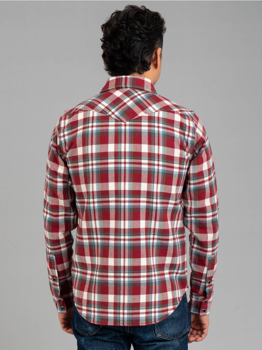 Iron Heart IHSH-377 Ultra Heavy Western Flannel - Red Crazy Check