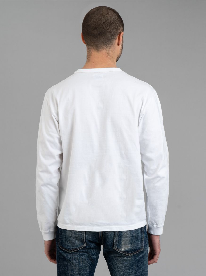 The Flat Head Plain Long Sleeve Heavyweight T Shirt - White