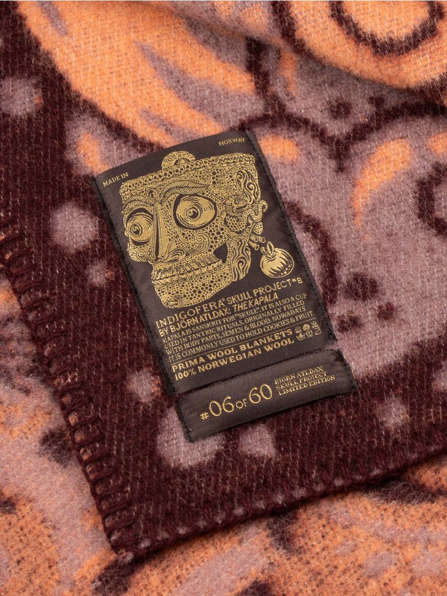 Indigofera 100% Wool Blanket - Skull Project - Kapala