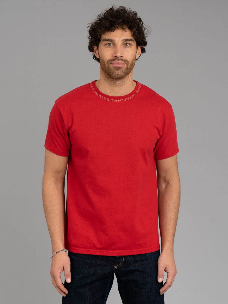 The Flat Head Plain Heavyweight T Shirt - Red