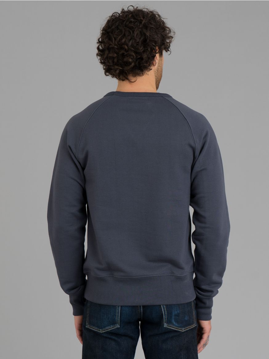 Merz b. Schwanen 349 Heavyweight Raglan Sweater - Navy