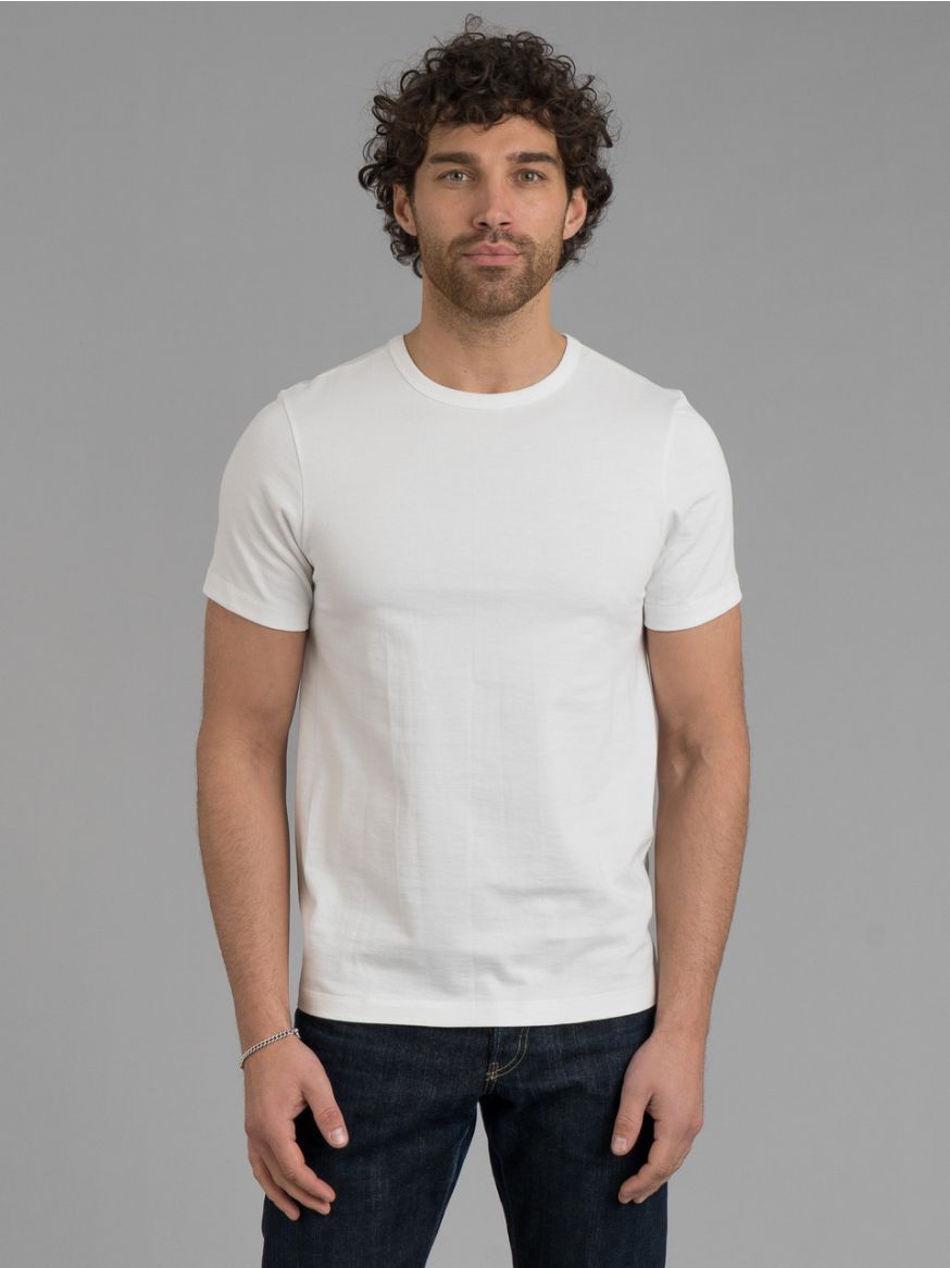 Merz b. Schwanen 2 Thread 215 Heavyweight Organic T Shirt - White