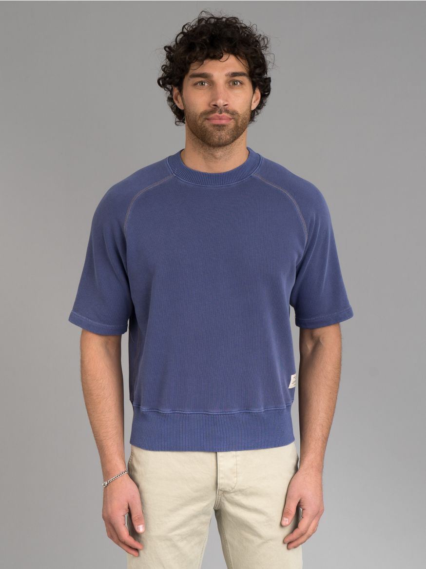 Merz b. Schwanen Short Sleeve Sweatshirt - Purple Blue