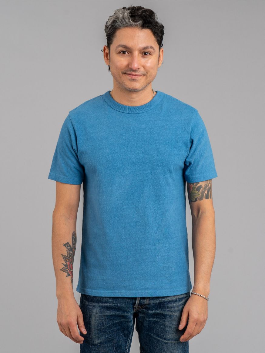 UES No.8 Slub Nep T Shirt - Blue