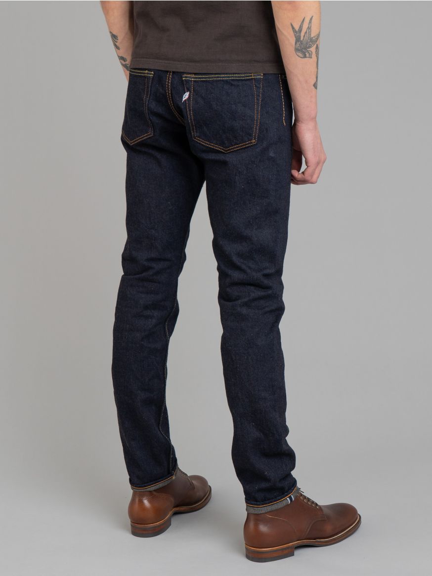 Pure Blue Japan x Rivet & Hide XX-019-IS Indigo/Sumi Ink Jeans - Relaxed Tapered