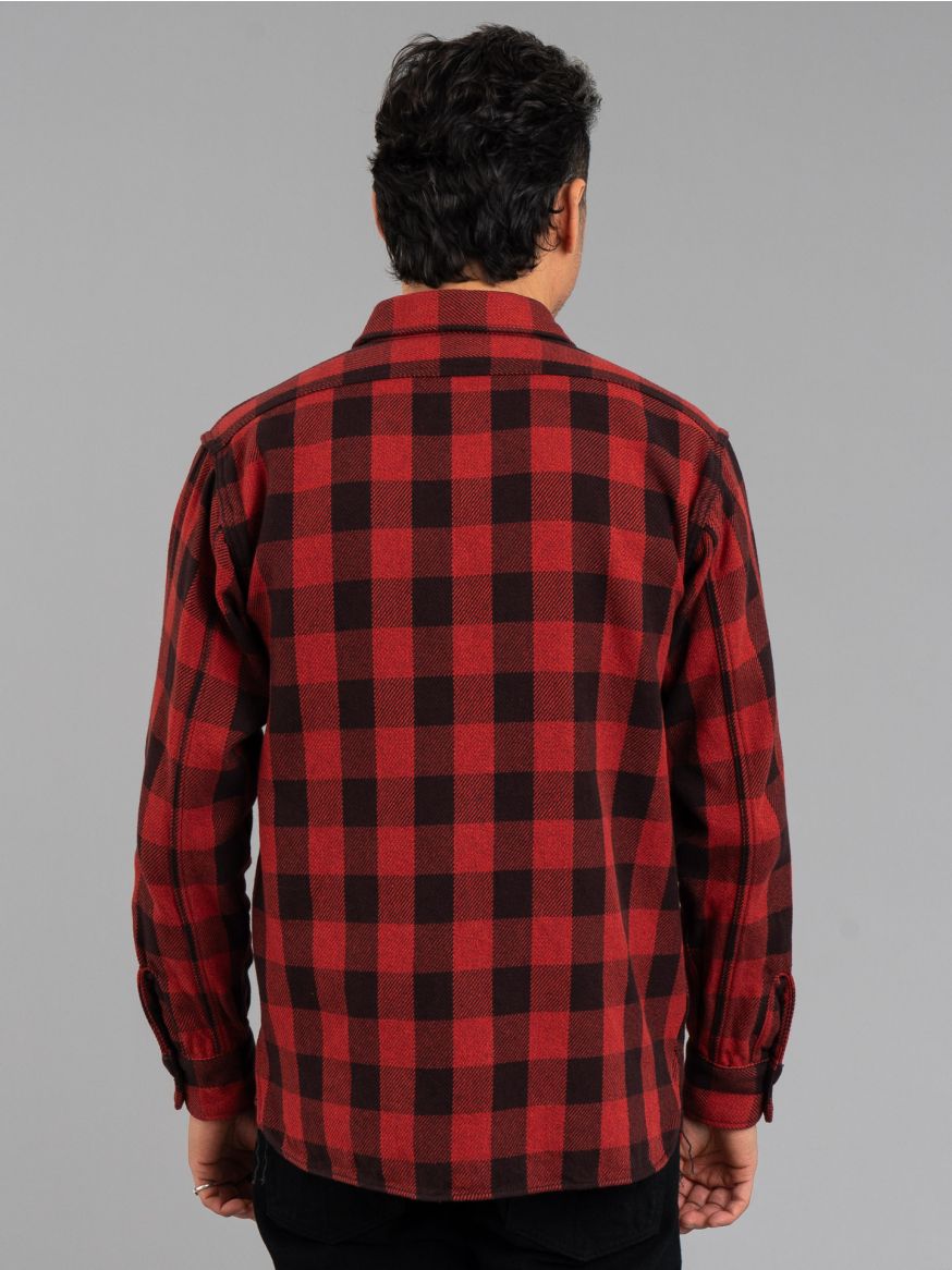 The Real McCoy's 8HU Twisted-Yarn Buffalo Check Flannel - Red/Black