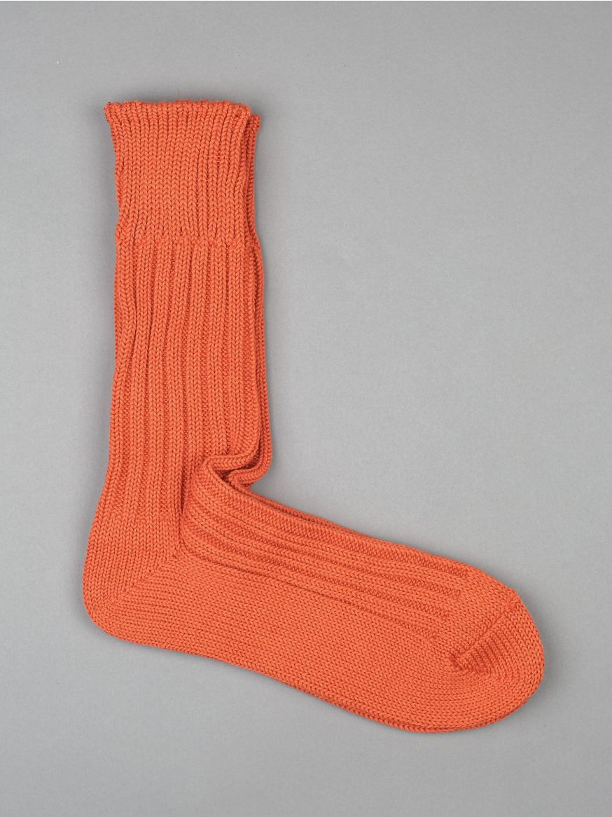 Decka Cased Heavyweight Plain Sock - Orange