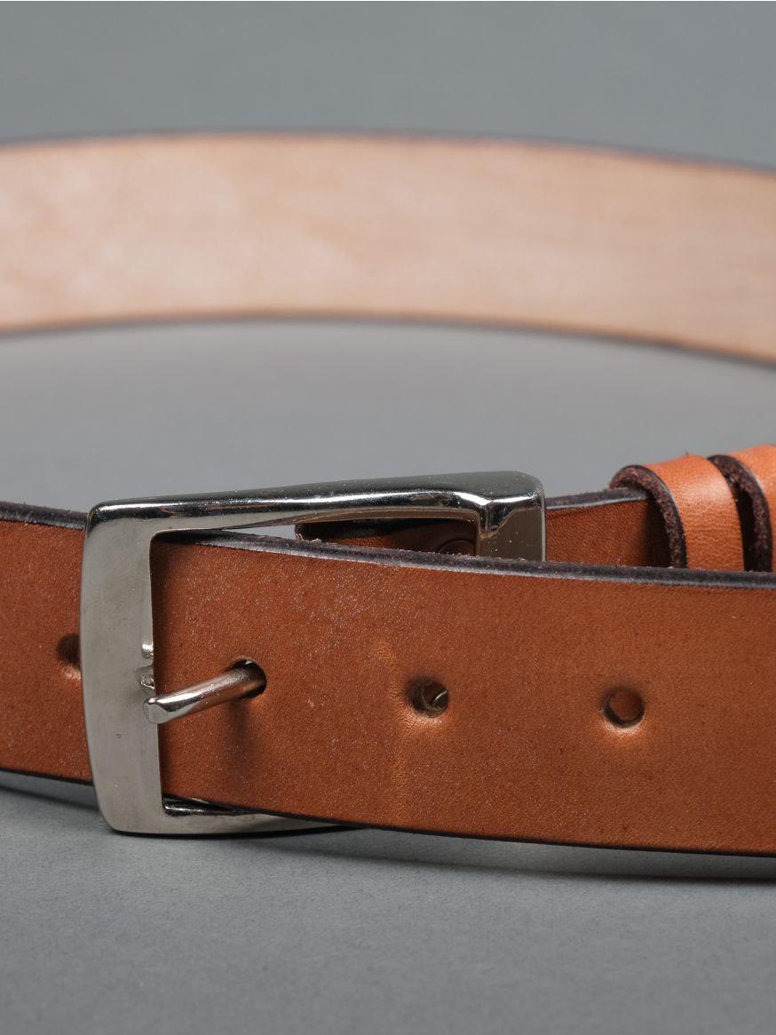 Rivet & Hide Bridle Leather Belt - Light Brown Oak Bark