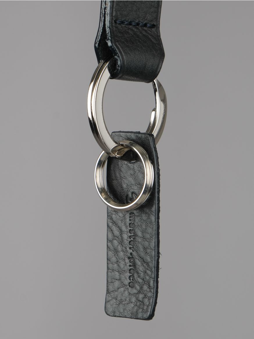 Master-Piece EQ Leather Key Holder - Navy