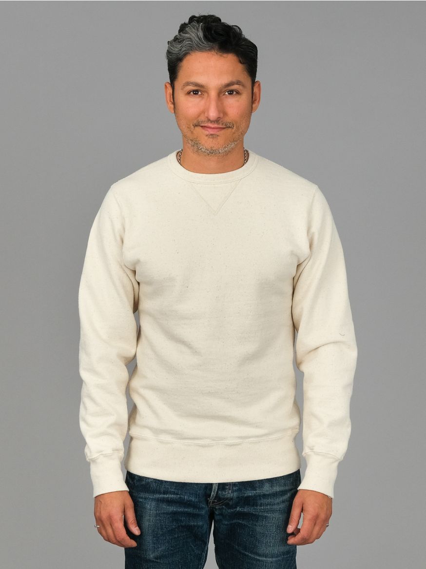 Samurai Japanese Cotton Slub Yarn Sweatshirt - Natural