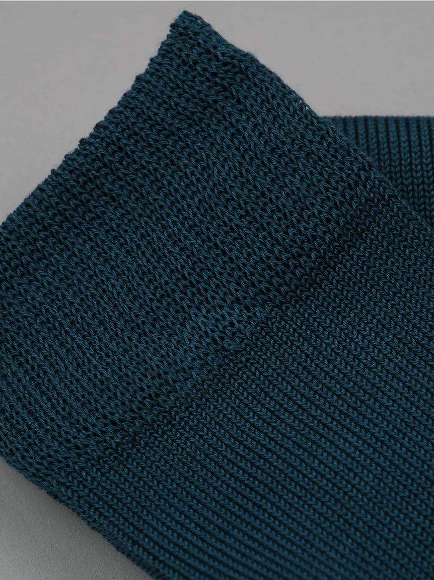 Decka Plain Mercerised Socks - Blue