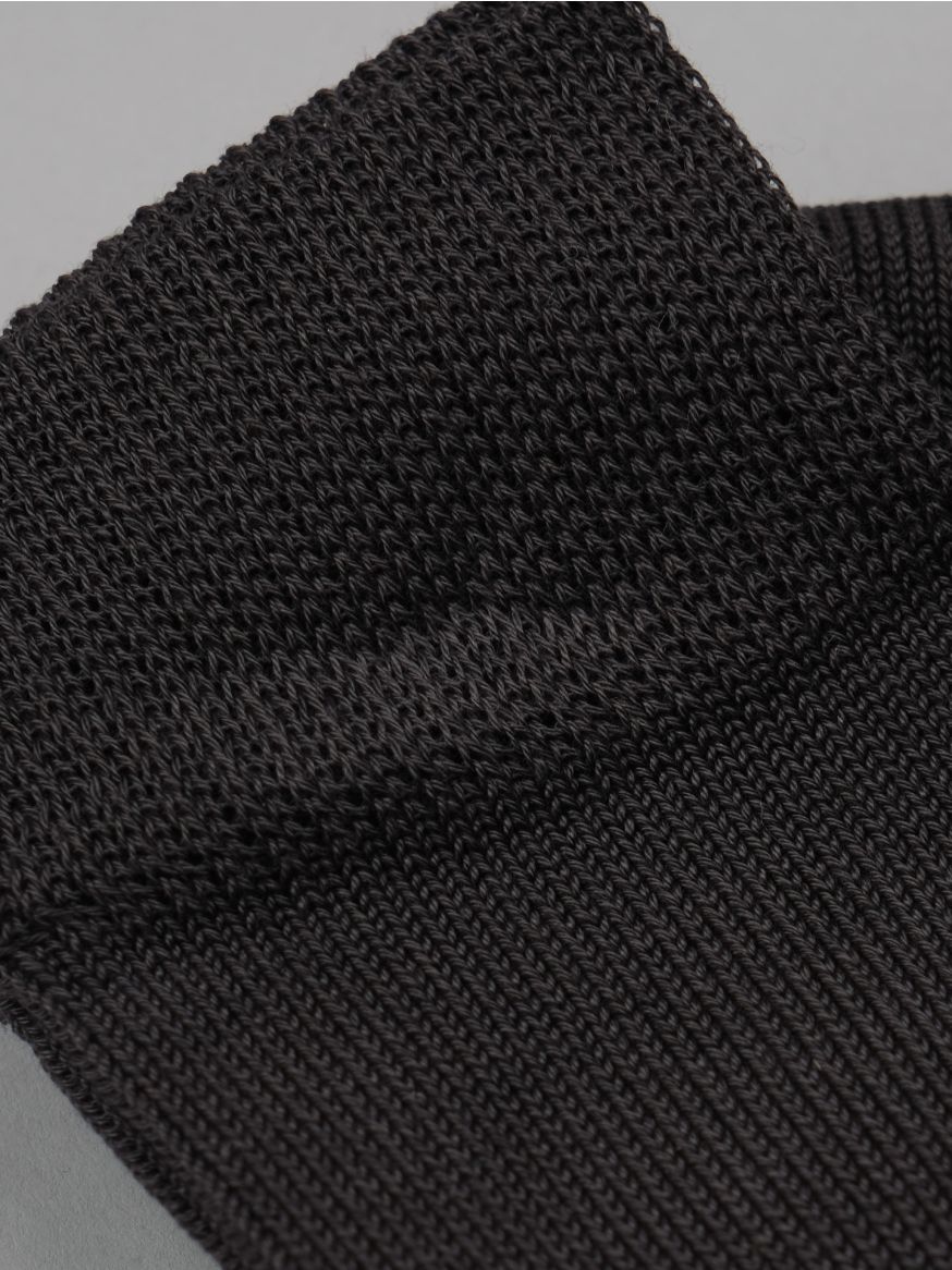 Decka Plain Mercerised Socks - Black