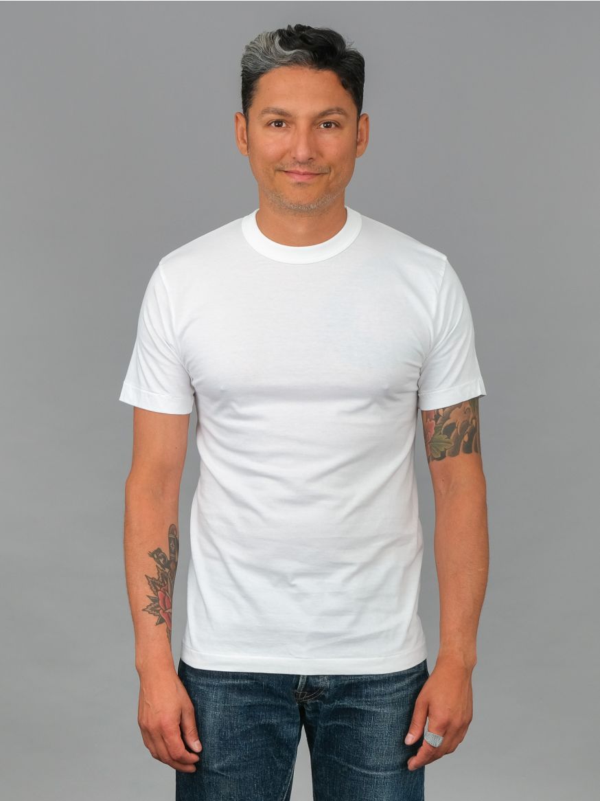 Utilitees Loopwheel Crew Neck T Shirt - Twin Pack - White