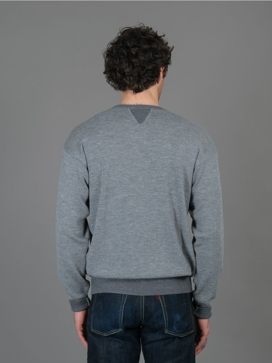 Stevenson Overall Knitted Merino Wool Sweater - Grey