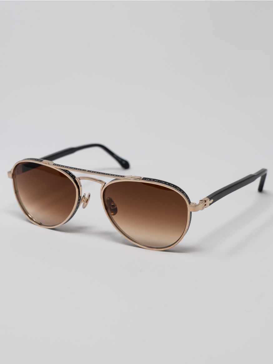 Matsuda M3116 Aviator Sunglasses - Brushed Gold