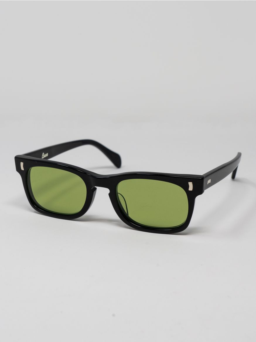 The Real McCoy’s Buco Charger Black Frame Sunglasses - Green