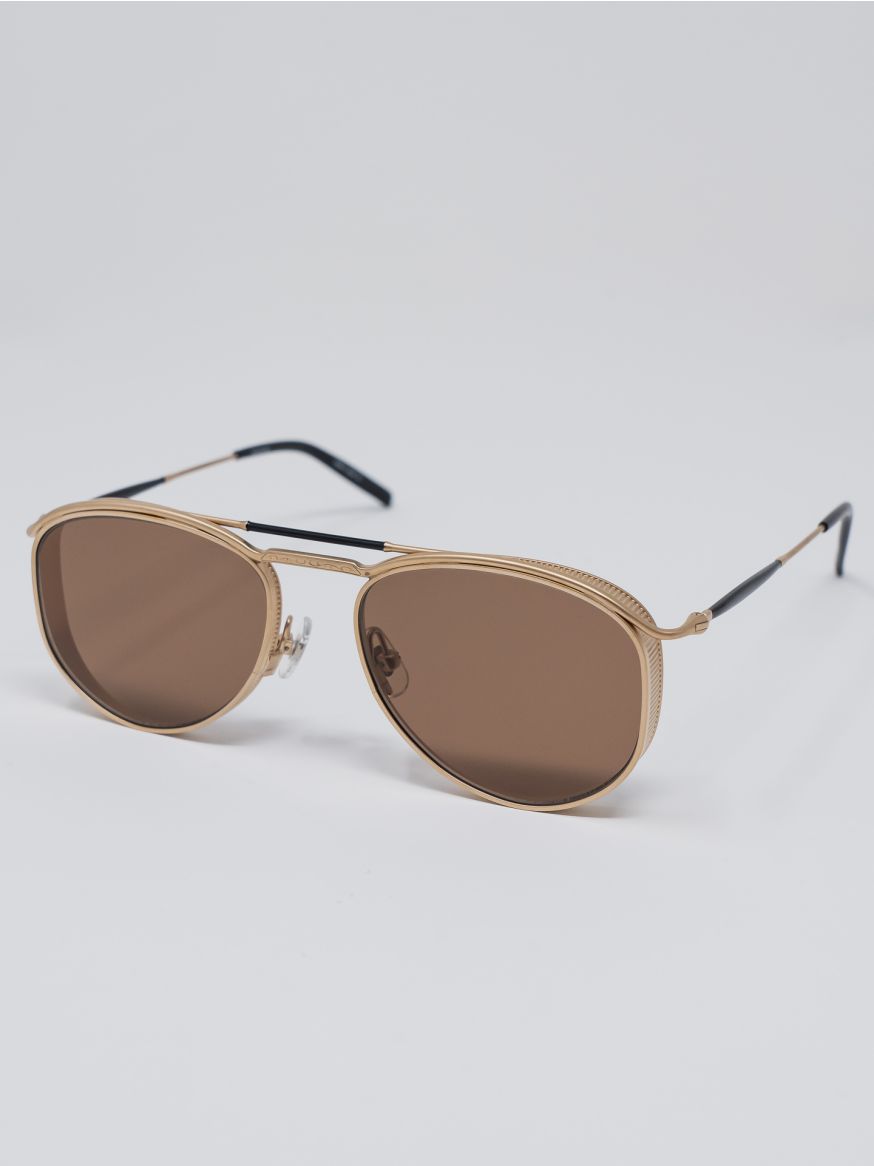 Matsuda M3122 Aviator Sunglasses - Matte Gold