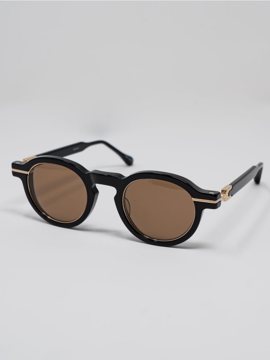 Matsuda M2050 Pantos Sunglasses - Black & Brushed Gold
