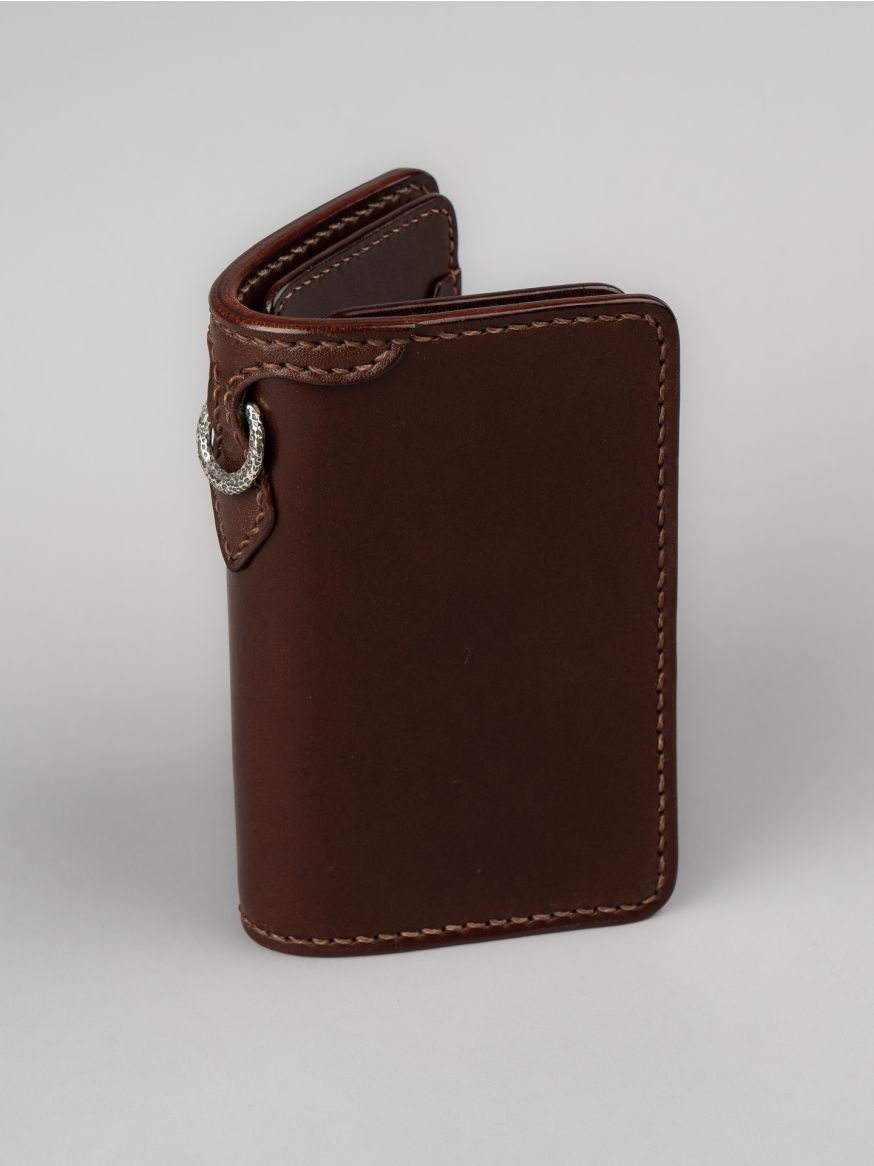 The Flat Head Hand-sewn Harness Leather Wallet - Brown