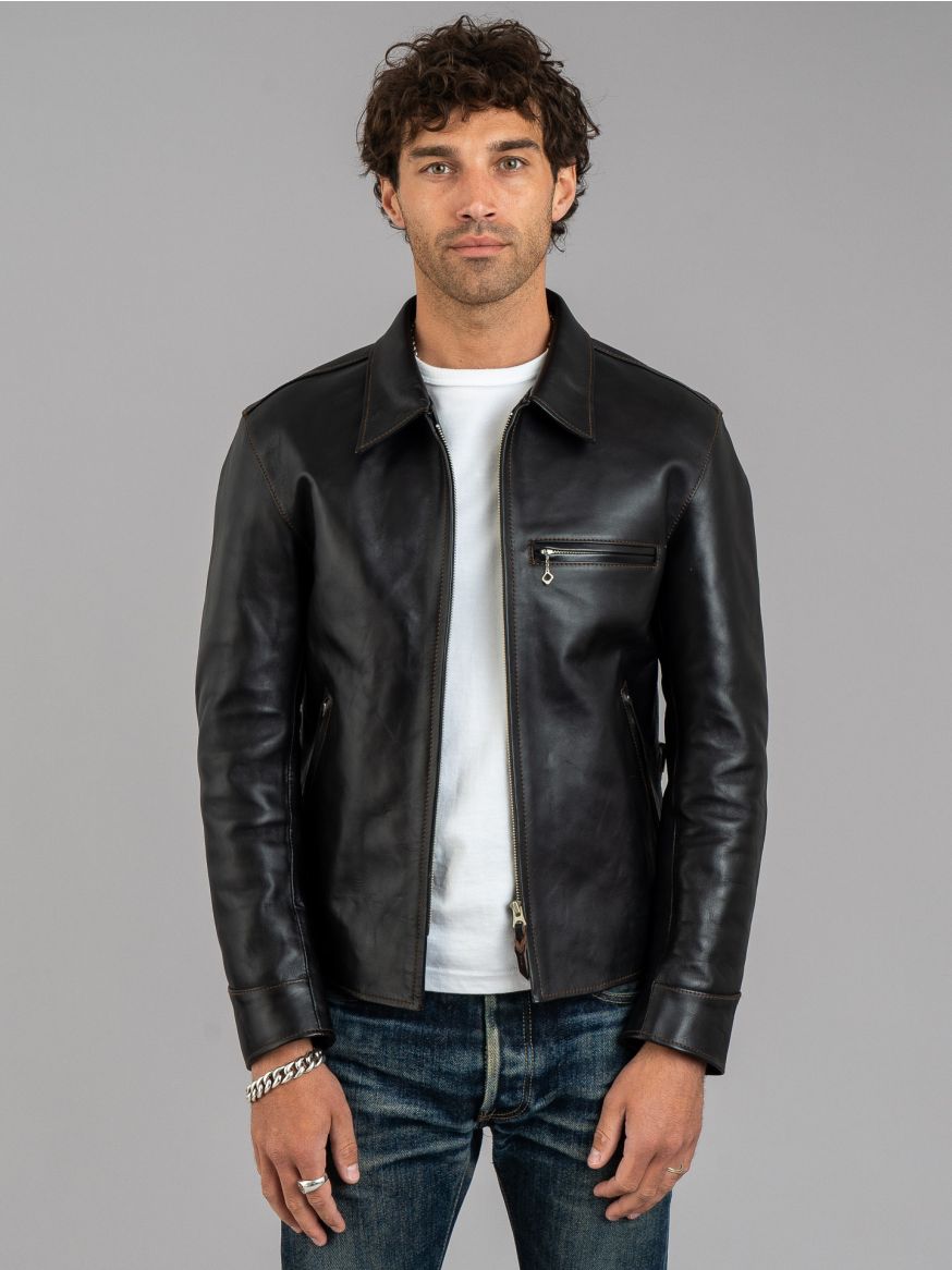 The Flat Head HS005 Horsehide Single Rider's Jacket - Black