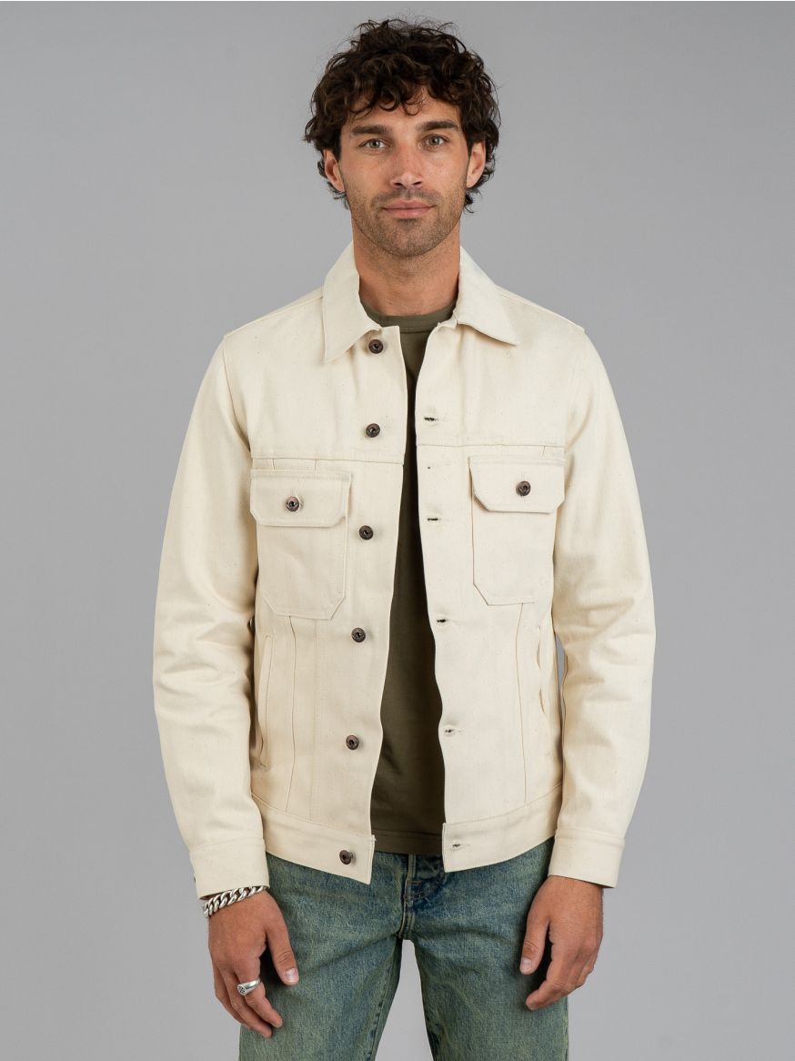 Rogue Territory Cruiser Jacket - 14oz Ecru Selvedge