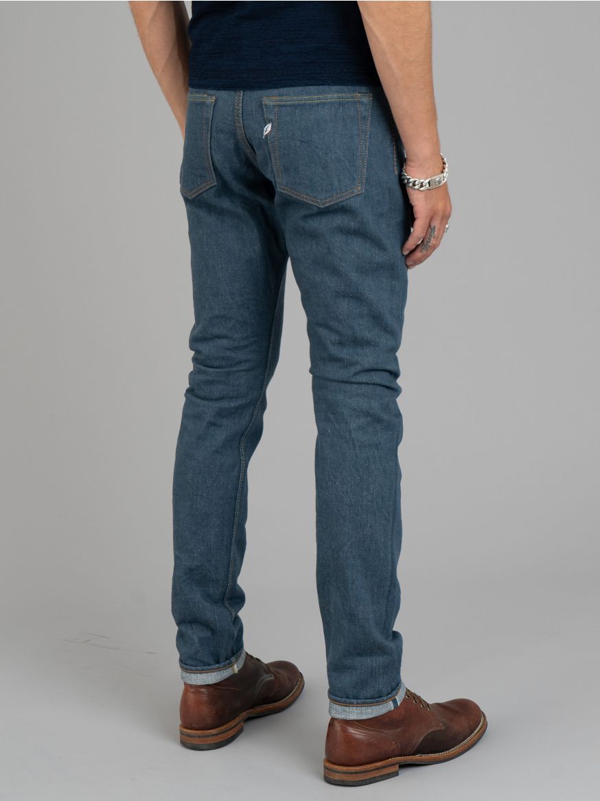 Pure Blue Japan SMBL-14oz-019 Smoky Blue Selvedge Jeans - Relaxed Tapered