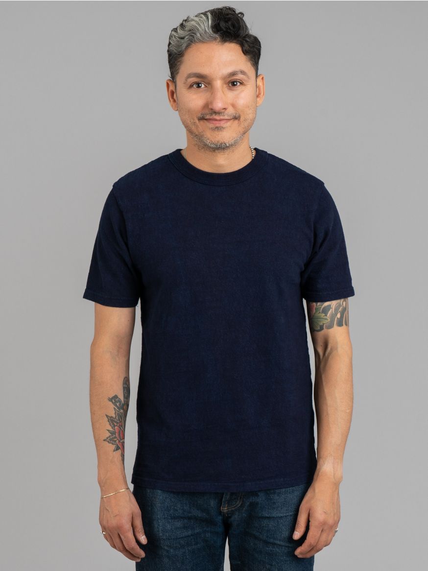 UES No.8 Slub Nep T Shirt - Indigo