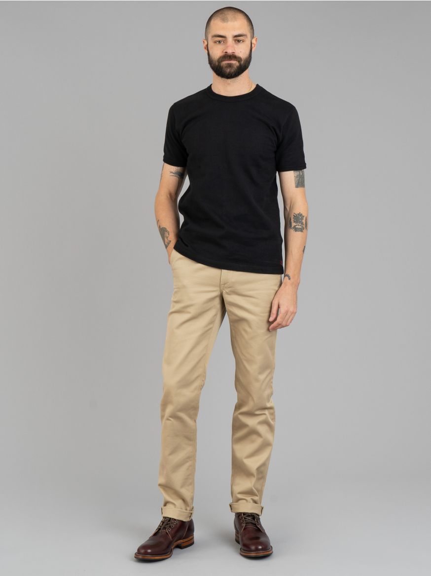 Iron Heart 12oz Heavy Cotton Regular Fit Chinos - Khaki