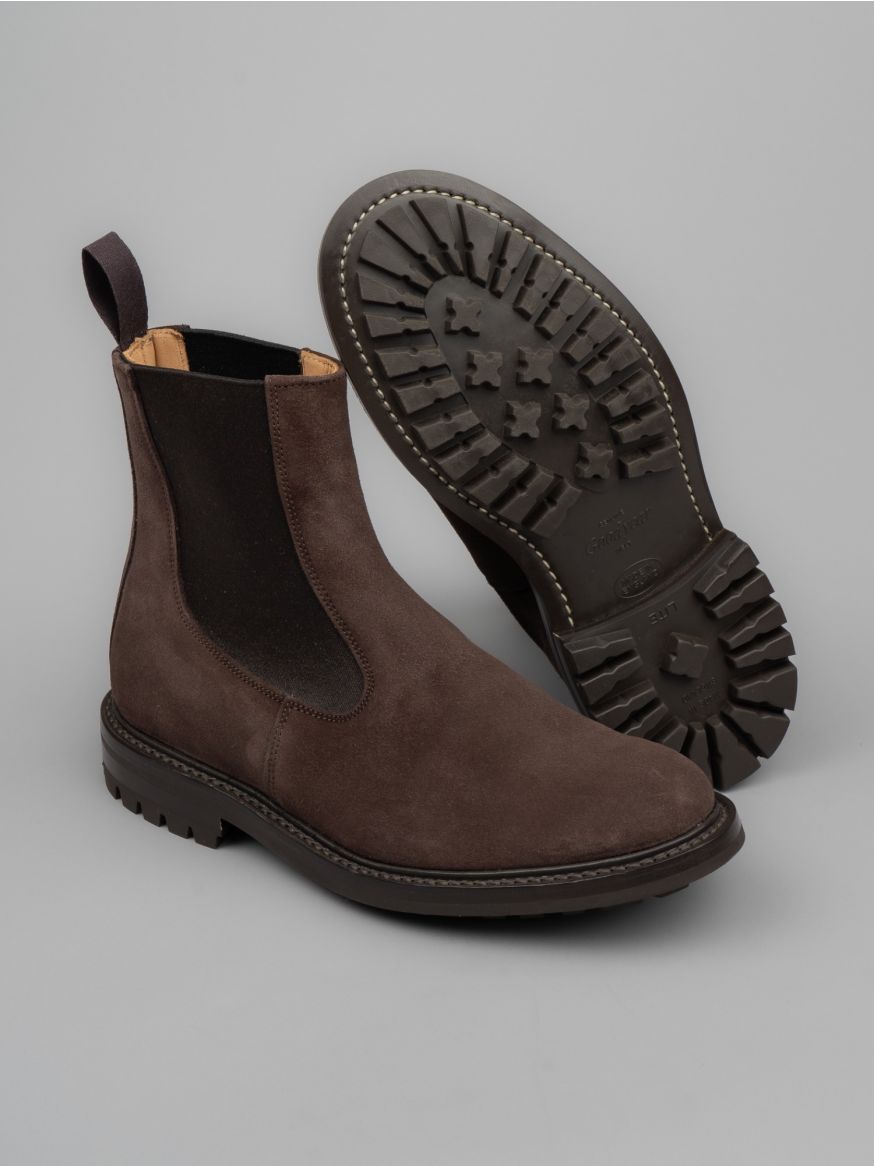 Tricker's Stephen Chelsea Boot - Dark Brown Suede - 4497