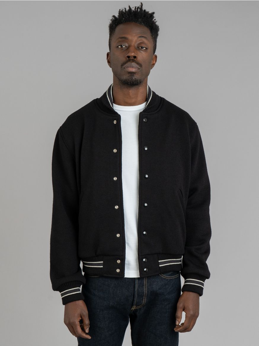 Dehen Knit Club Jacket - Black/Dark Charcoal