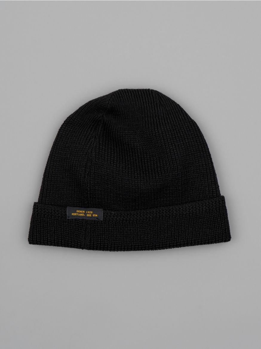 Dehen Wool Knit Watch Cap - Black