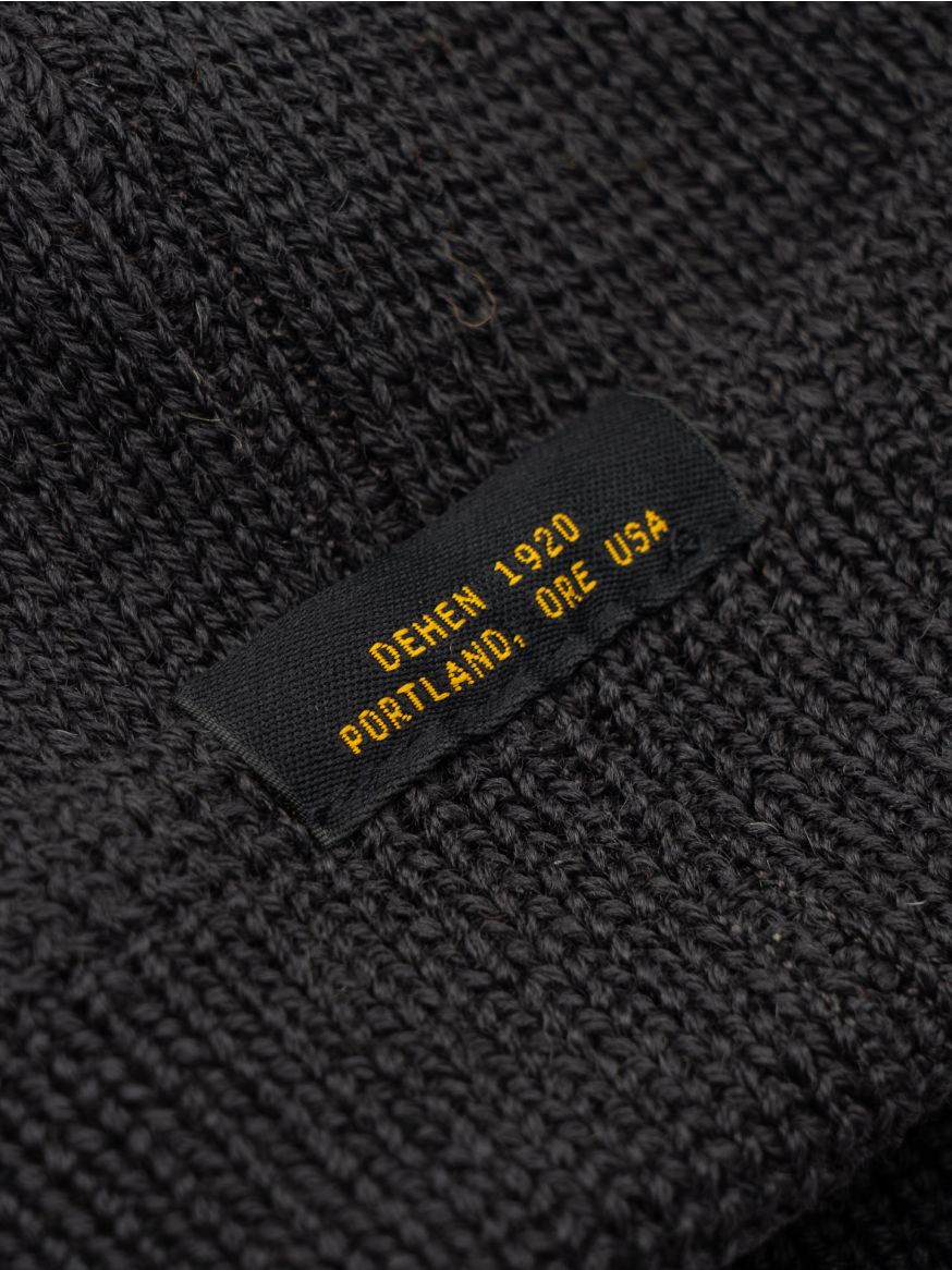 Dehen Wool Knit Watch Cap - Dark Charcoal