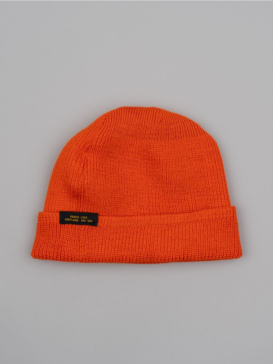 Dehen Wool Knit Watch Cap - Safety Orange