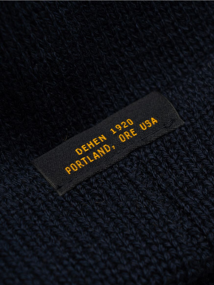 Dehen Wool Knit Watch Cap - Dark Navy