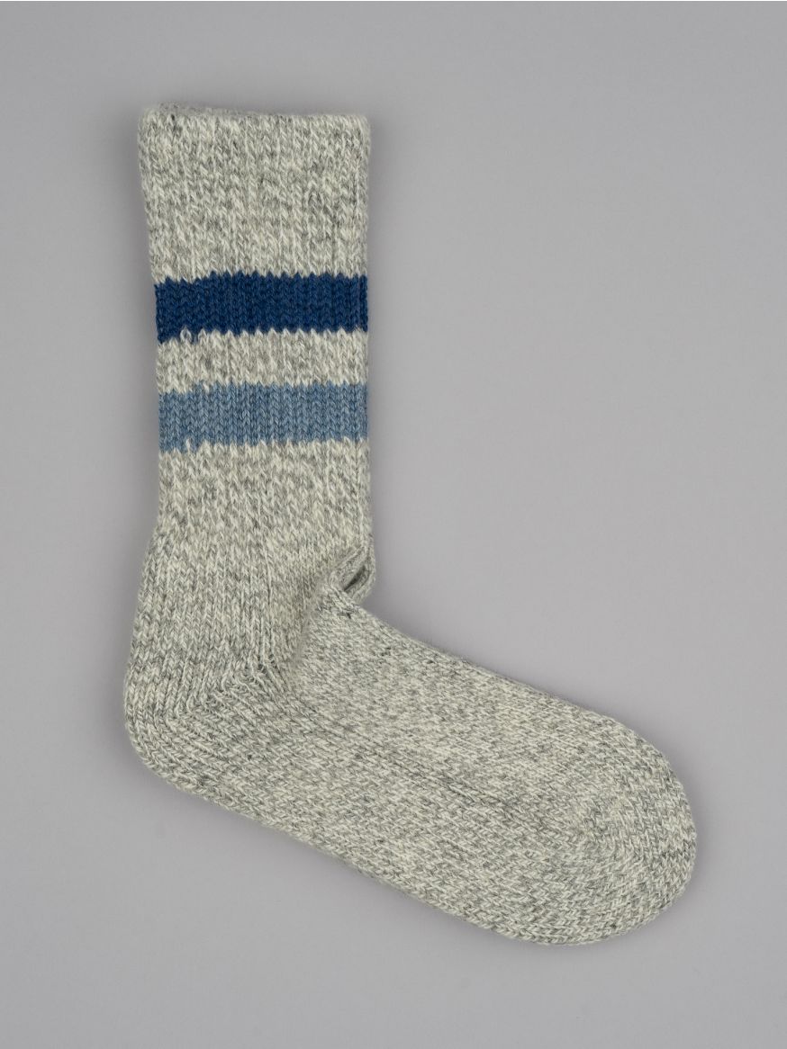 Rototo Retro Winter Outdoor Socks - Grey/Blue