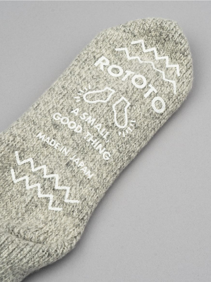 Rototo Retro Winter Room Socks - Blue/Grey 