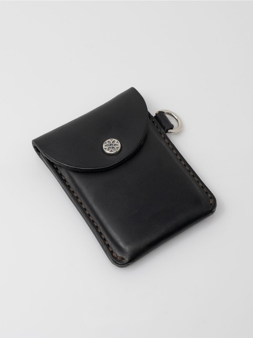 Good Art Snap Card Wallet - Black Horsehide