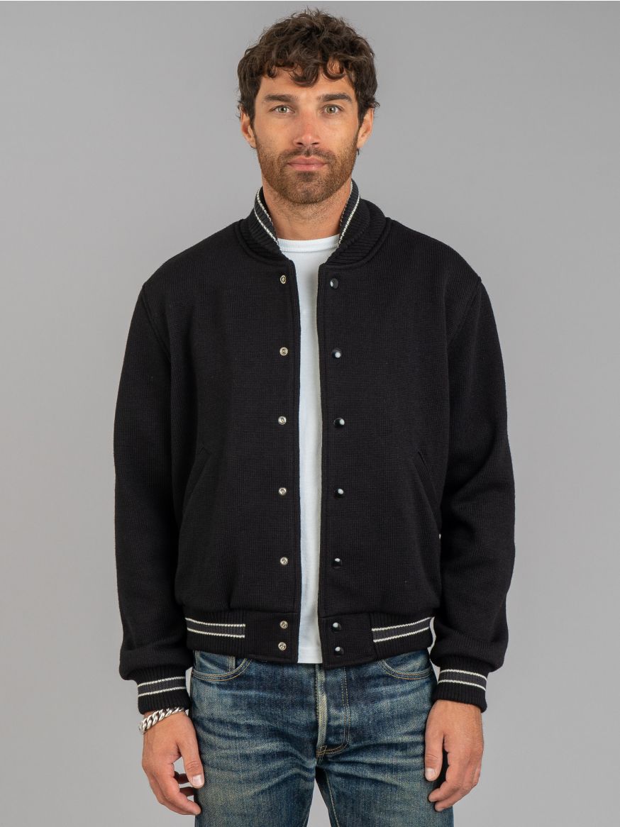 Dehen Knit Club Jacket - Black/Dark Charcoal