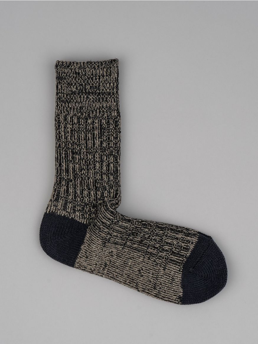 Decka-Showatabé Washable Wool Ribbed Socks - Grey