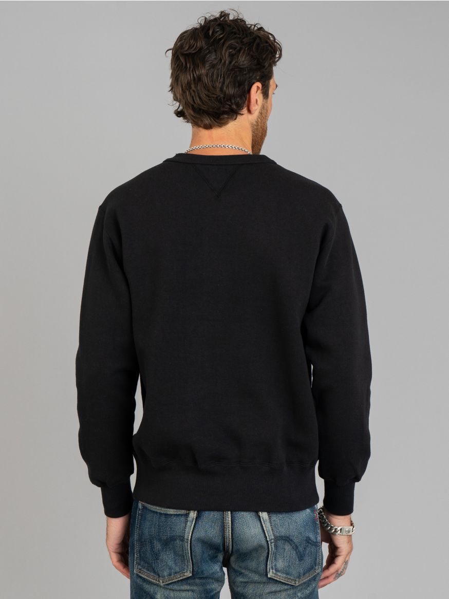 The Real McCoy’s 10oz Loopwheeled Crewneck Sweatshirt V2  - Black