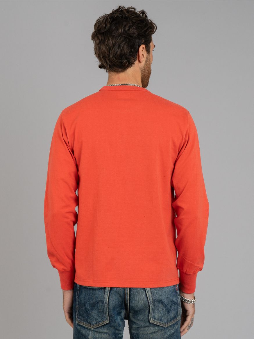 The Real McCoy’s Long Sleeve Pocket Tee - Scarlet