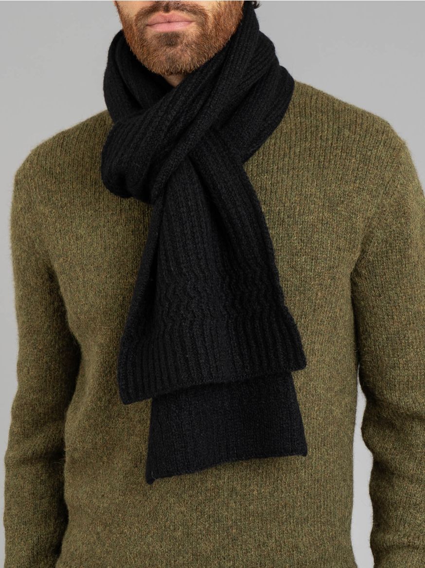 3sixteen Alpaca Rib Scarf - Black