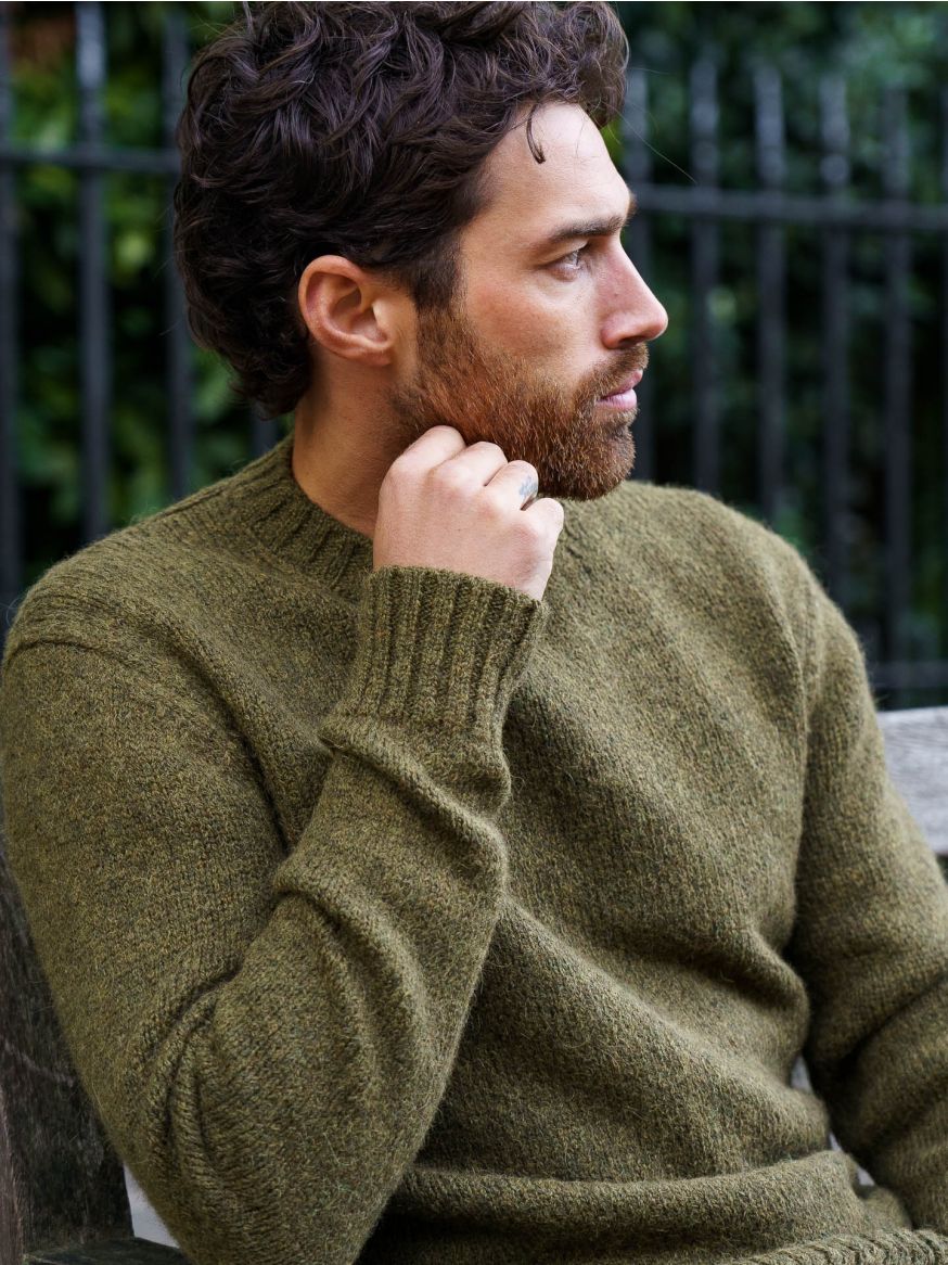 3sixteen Alpaca Crewneck Sweater - Forest