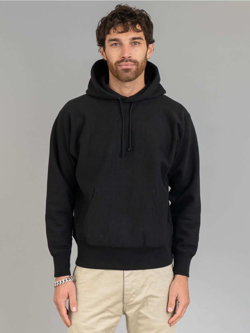 The Real McCoy's Heavyweight Hooded Sweatshirt - Black