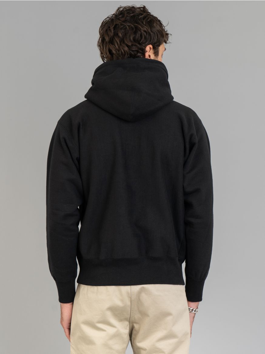 The Real McCoy's Heavyweight Hooded Sweatshirt - Black