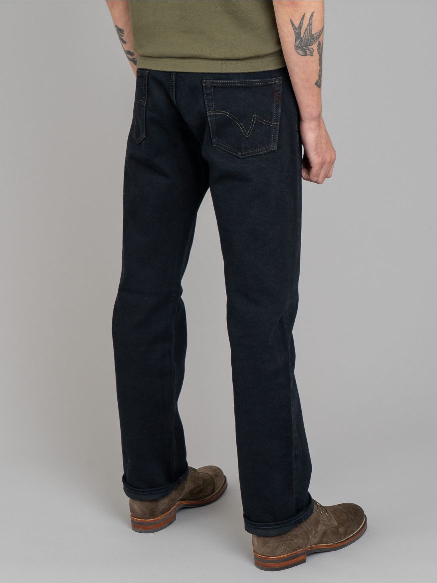 Iron Heart IH-634S-B 21oz Selvedge Denim Jeans - Indigo Overdyed Black - Straight