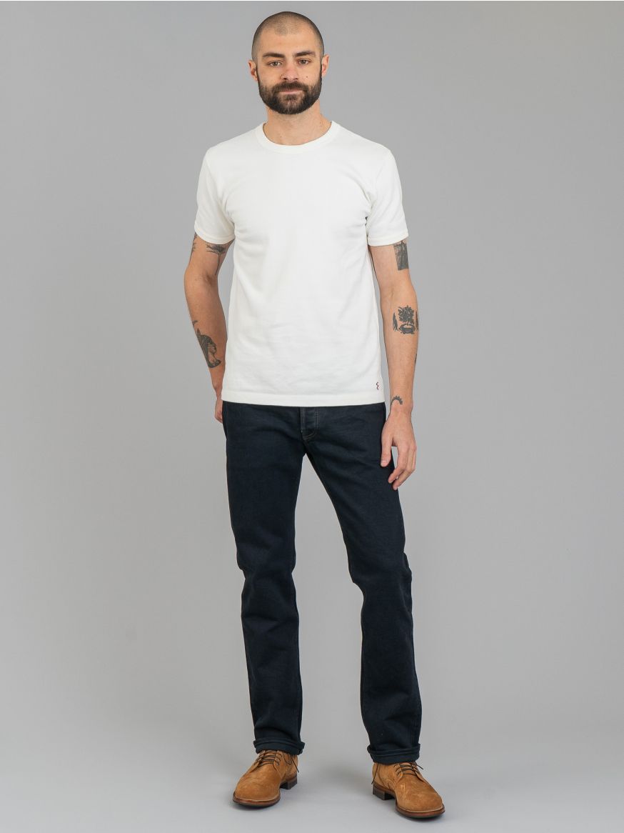 Iron Heart IH-666s-21OD Indigo Overdyed Black 21oz Selvedge Denim Jeans - Slim Straight