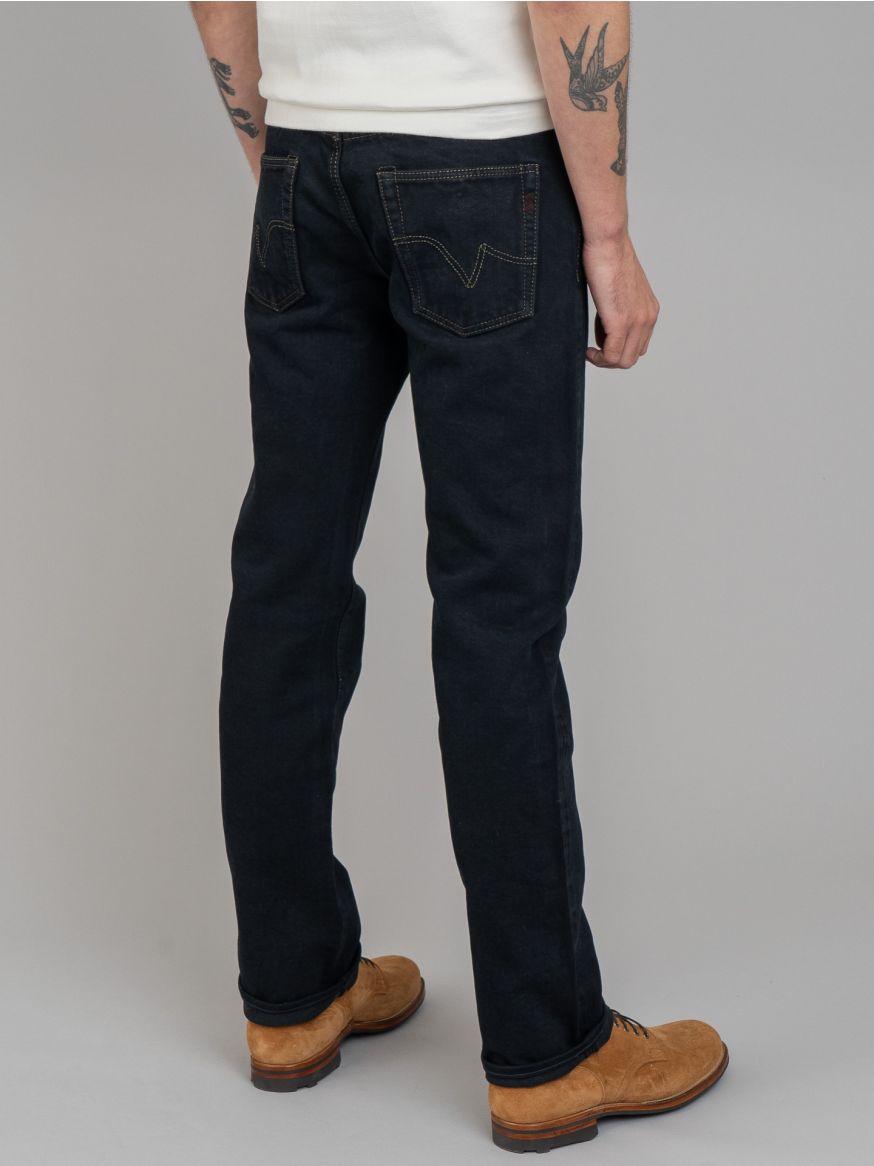 Iron Heart IH-666s-21OD Indigo Overdyed Black 21oz Selvedge Denim Jeans - Slim Straight