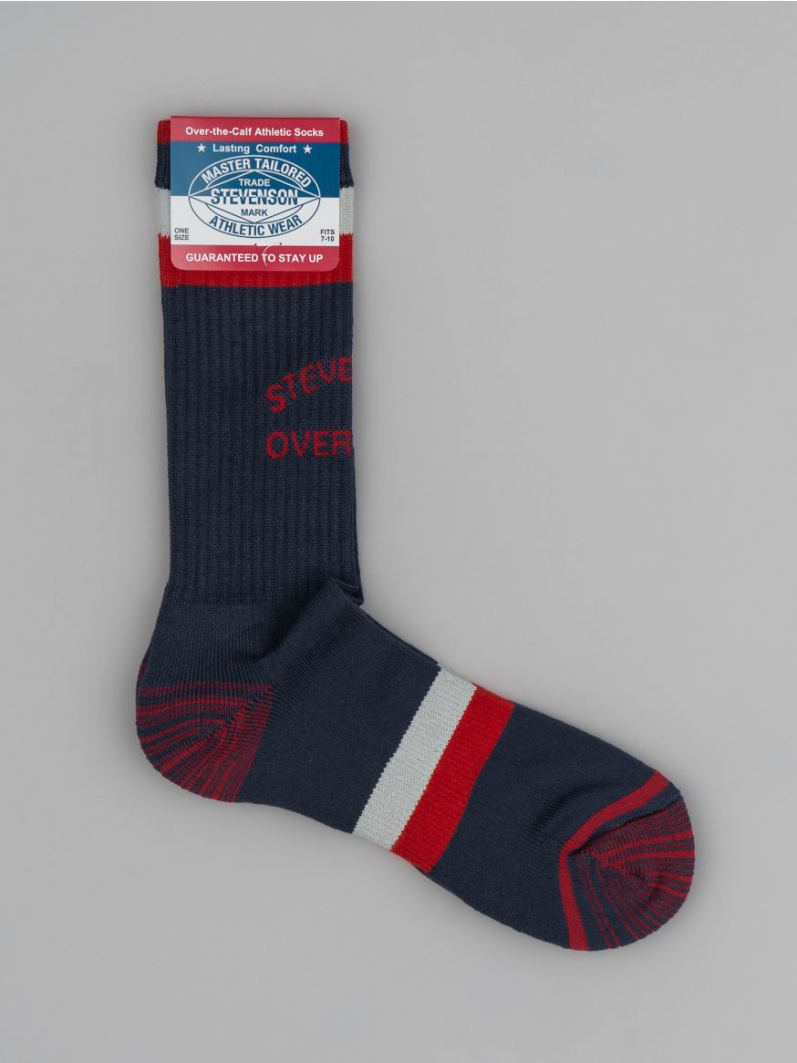 Stevenson Overall Over The Calf Athletic Socks - Navy