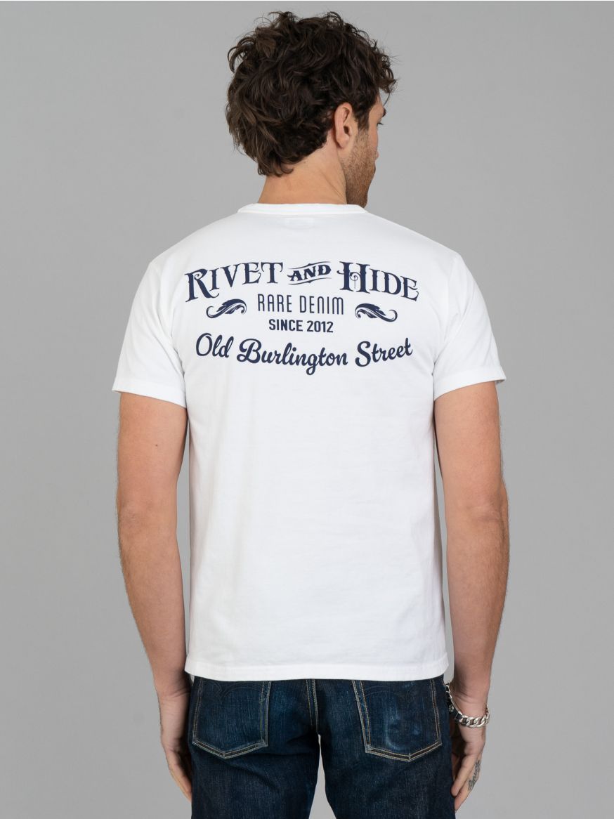 The Flat Head x Rivet & Hide "OBS" T Shirt - White